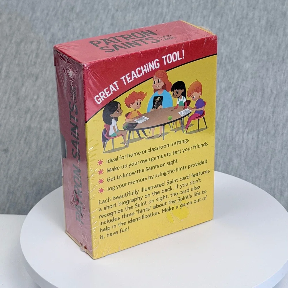 Patron Saint Flash Cards 100 Count Illustrated Catholic Educational Game New